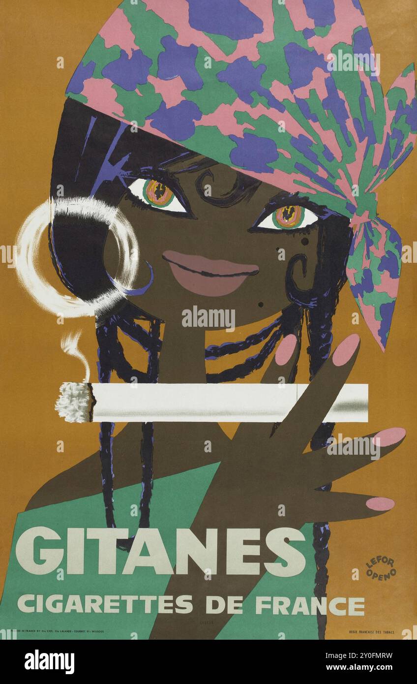 Gitanes by Lefor Openo 1960s リトポスター Gitanes by Lefor Openo 1960s リトポスター - メルカリ