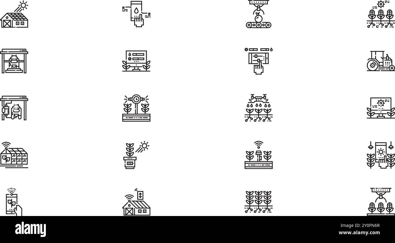 Smart farm icons High-Quality Vector Icons Collection with Editable ...