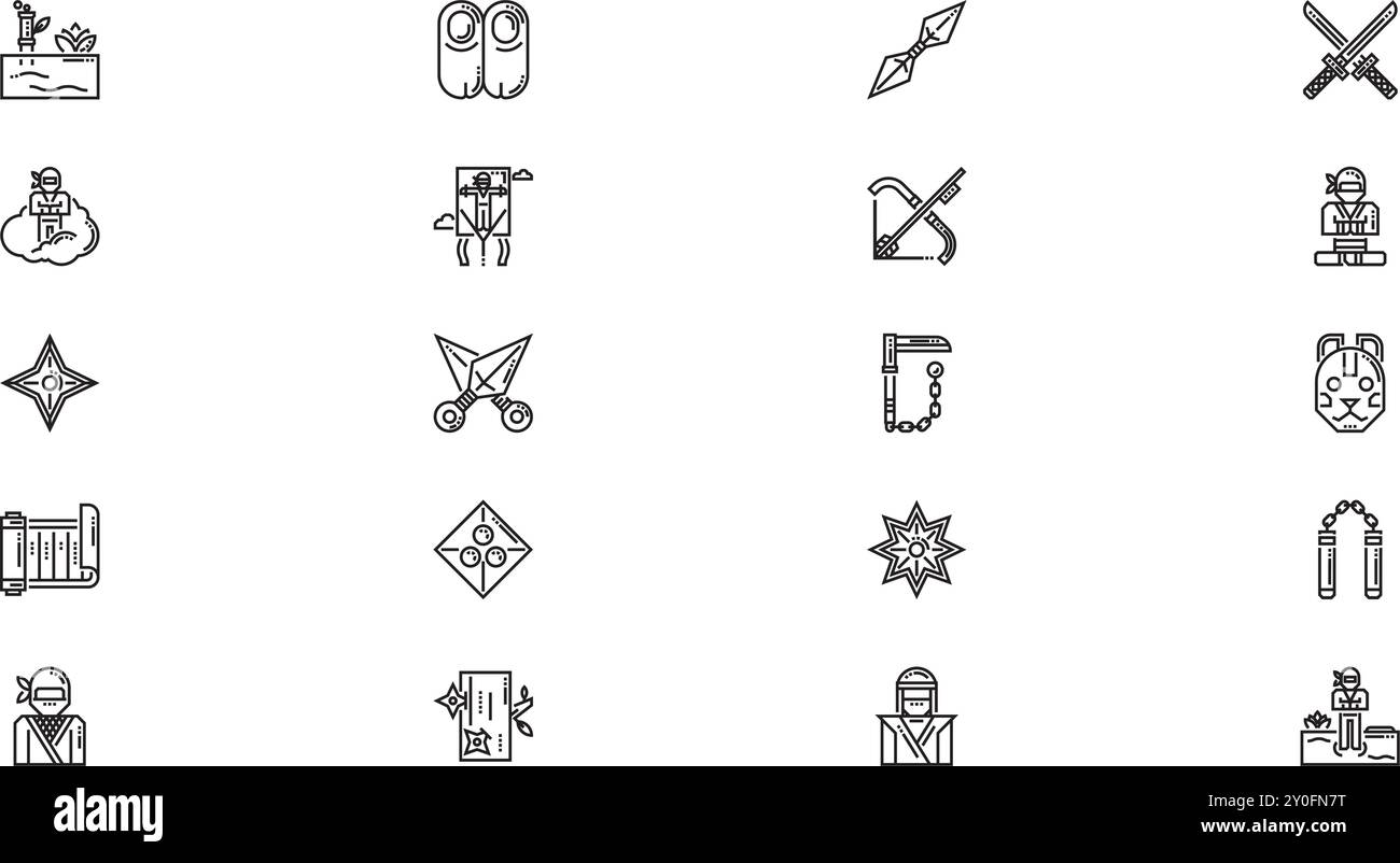 Ninja icons High-Quality Vector Icons Collection with Editable Stroke ...