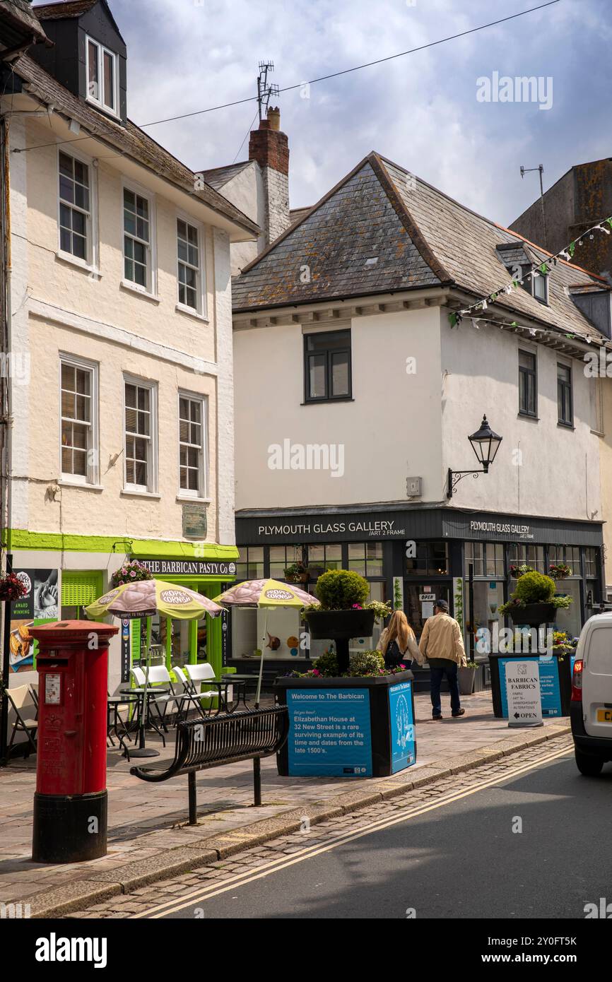 UK, England, Devon, Plymouth, Barbican, Southside Street, shops Stock Photo