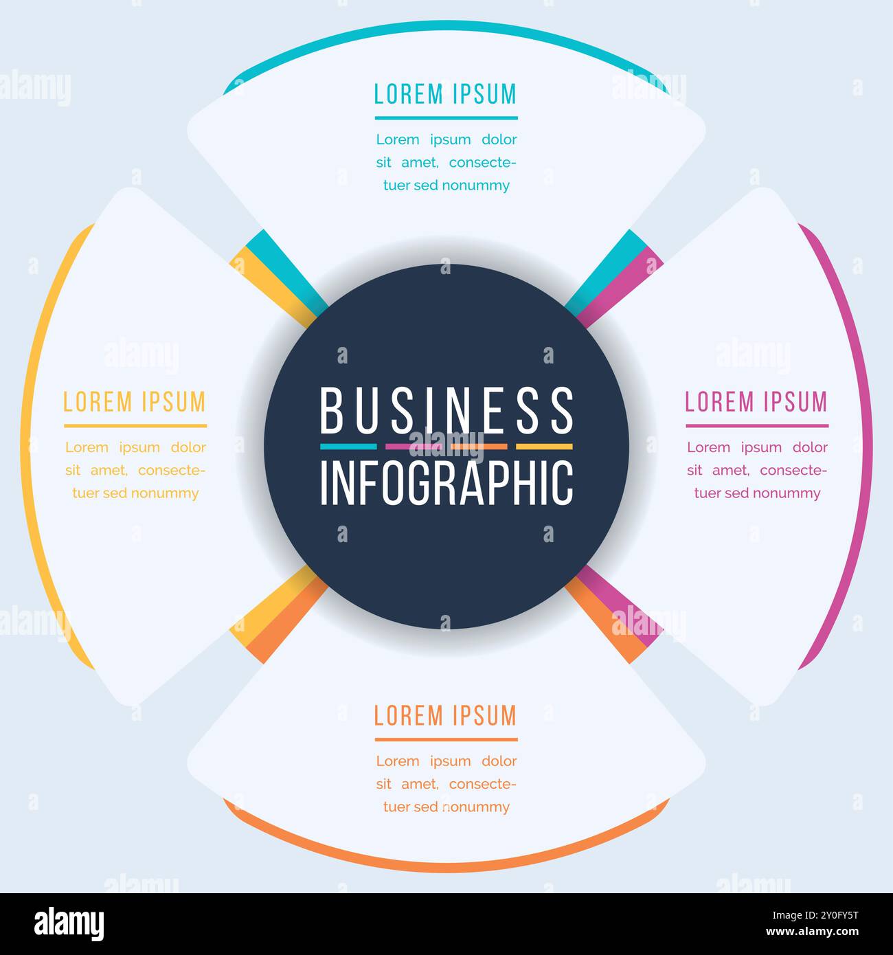 Business Infographic design 4 steps, objects, elements or options ...