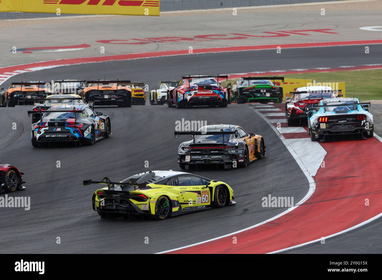 AUSTIN, TX - SEPTEMBER 01: Racers speed out of turn one and down the ...