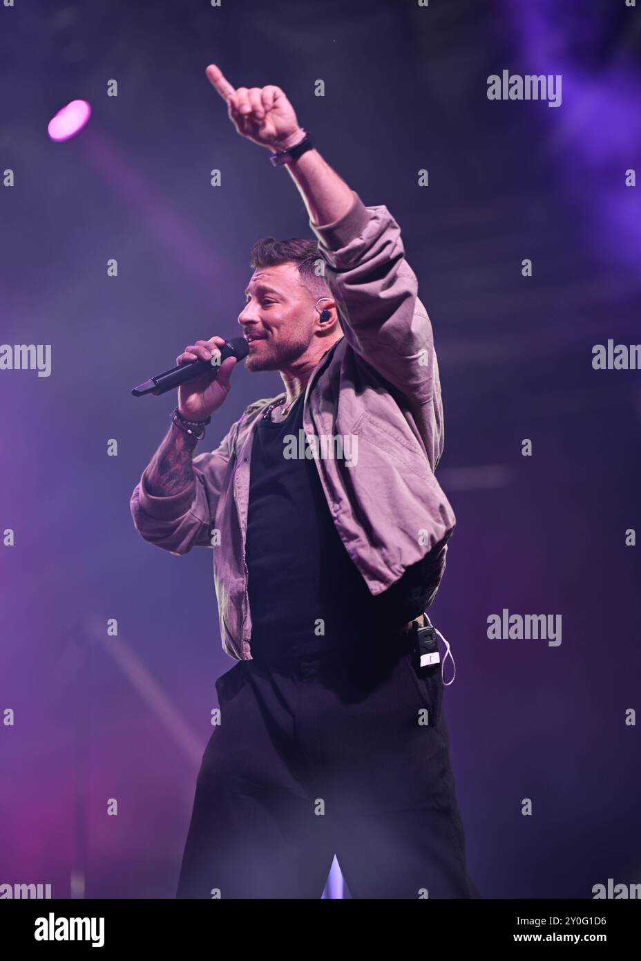 Derby, United Kingdom 31st August 2024. 90s Pop Band ÒBlueÓ performance ...