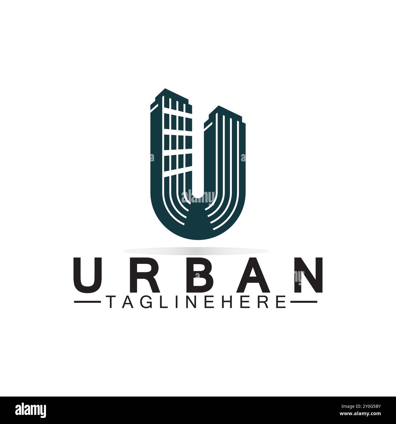 Letter U Urban Building Logo Vector Design. Urban icon, city tower ...