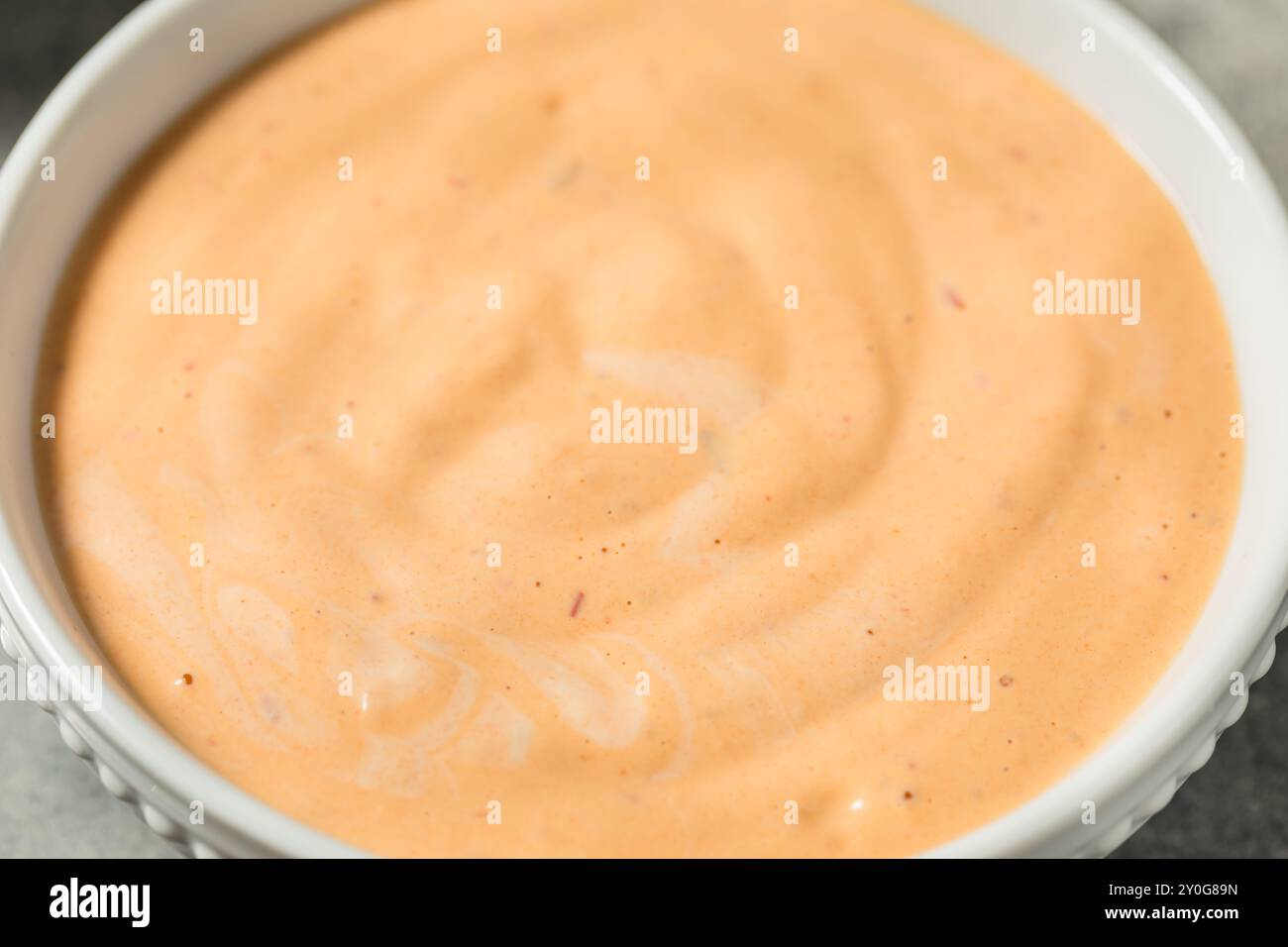Homemade Spicy Chipotle Mayo Spread in a Bowl Stock Photo