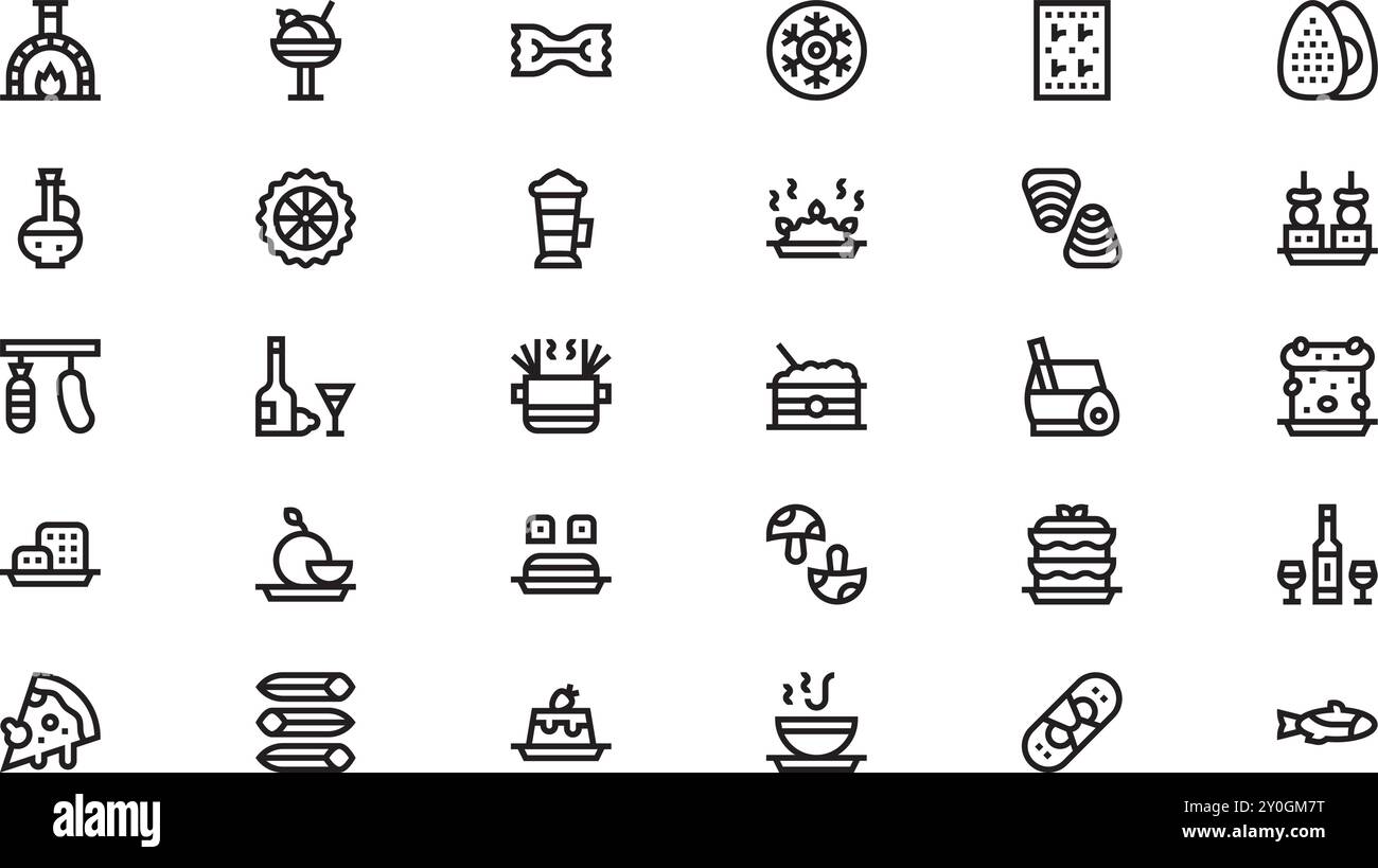 Italian food icons High-Quality Vector Icons Collection with Editable ...