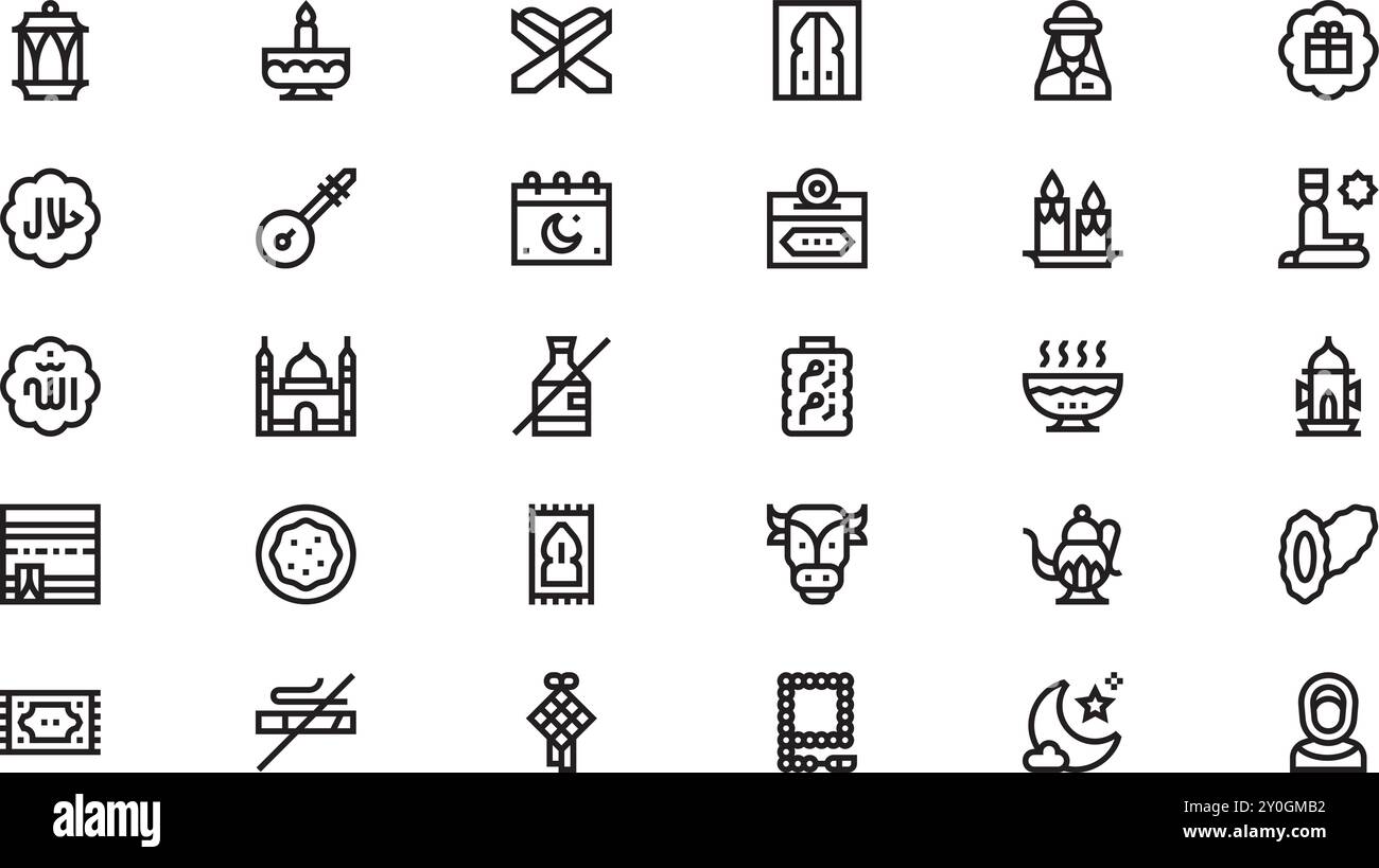 Muslim icons High-Quality Vector Icons Collection with Editable Stroke ...