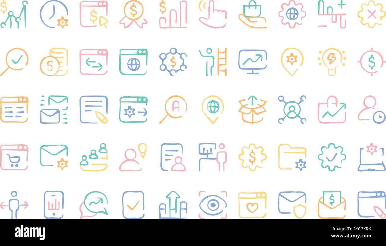 Marketing growth icons High-Quality Vector Icons Collection with ...