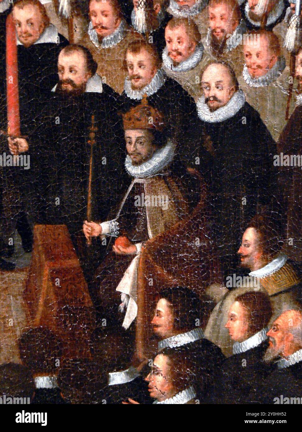 Coronation of Frederick V in St. Vitus Cathedral, 1619. Stock Photo