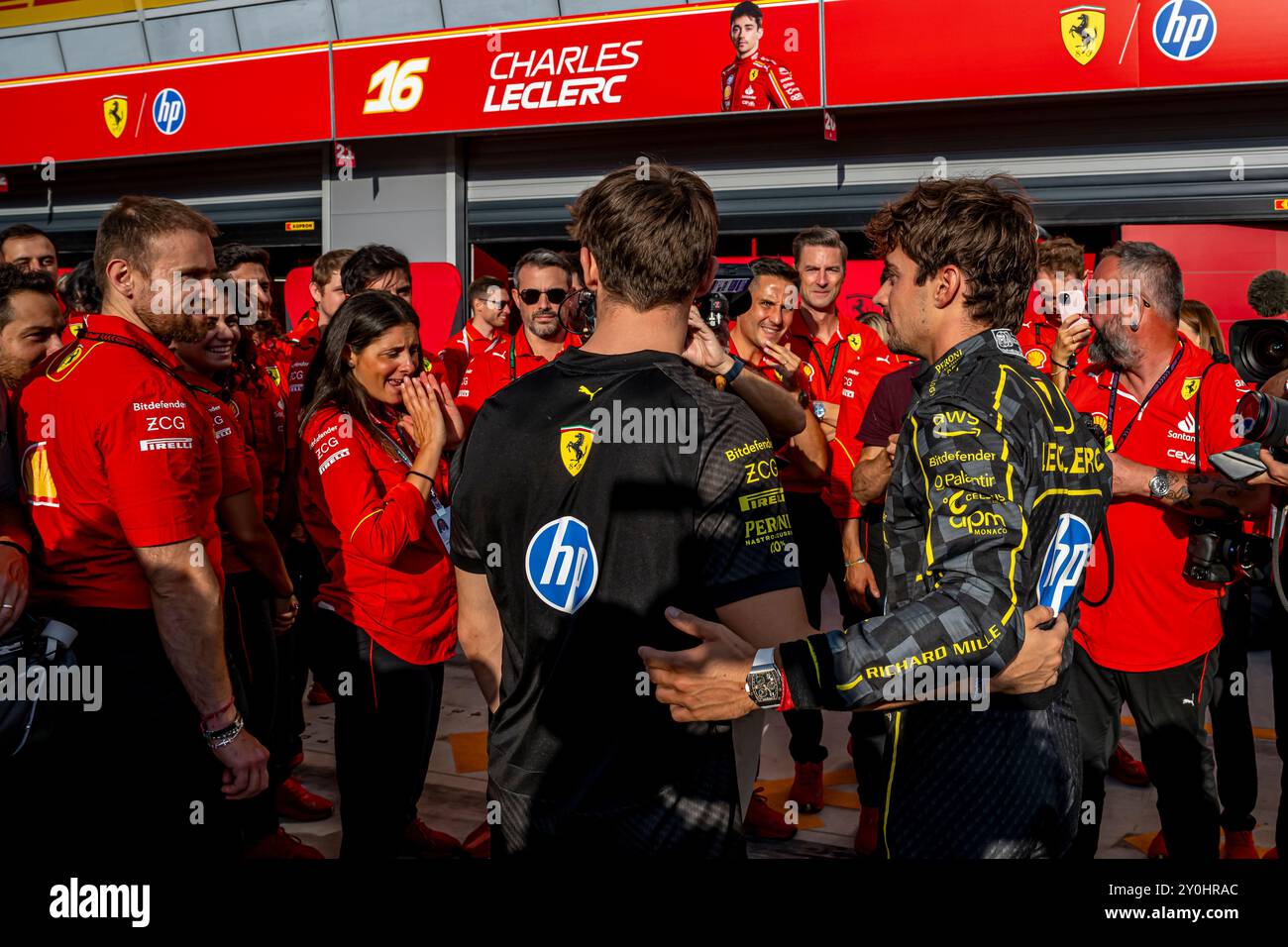 Monza, Italy, September 01, Charles Leclerc, from Monaco competes for Ferrari. Race day, round 16 of the 2024 Formula 1 championship. Credit: Michael Potts/Alamy Live News Stock Photo