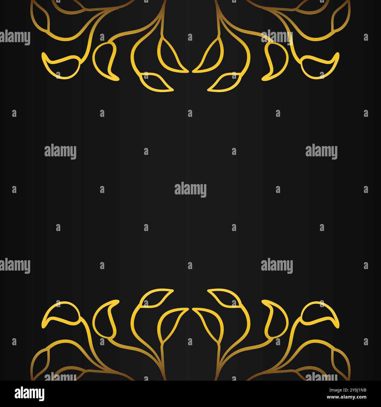 Luxury golden frame ornament on black background Stock Vector Image ...