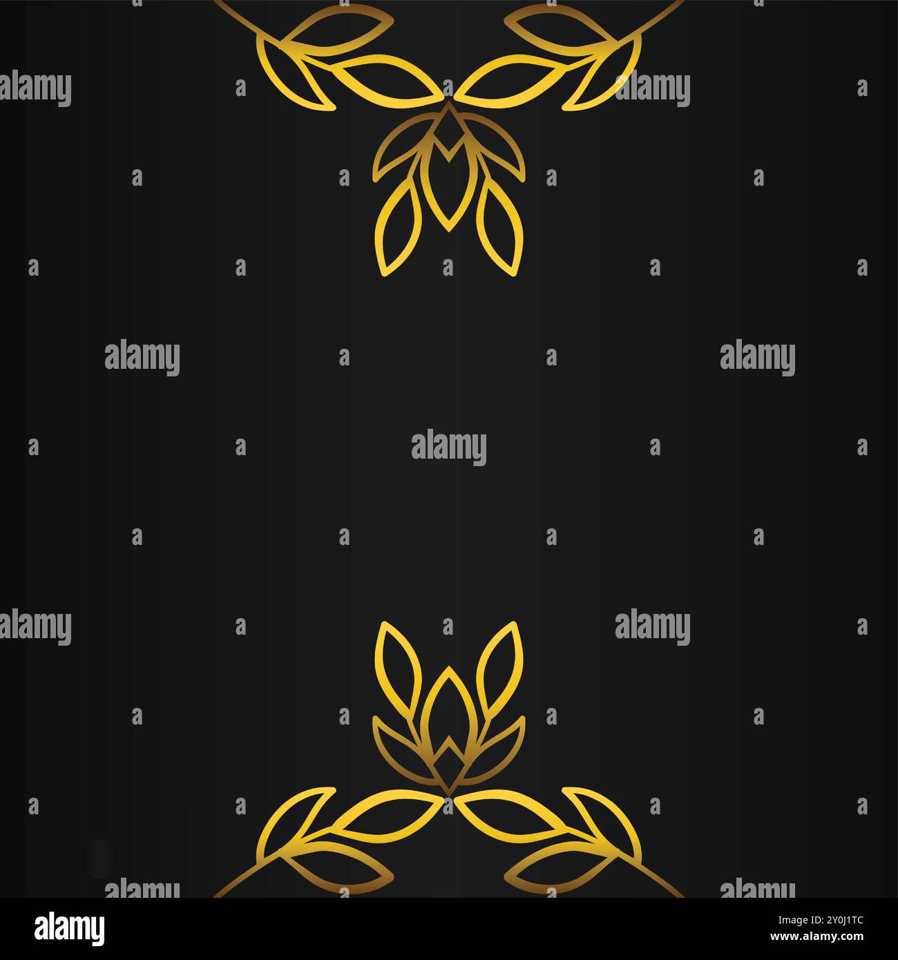 Luxury golden frame ornament on black background Stock Vector Image ...