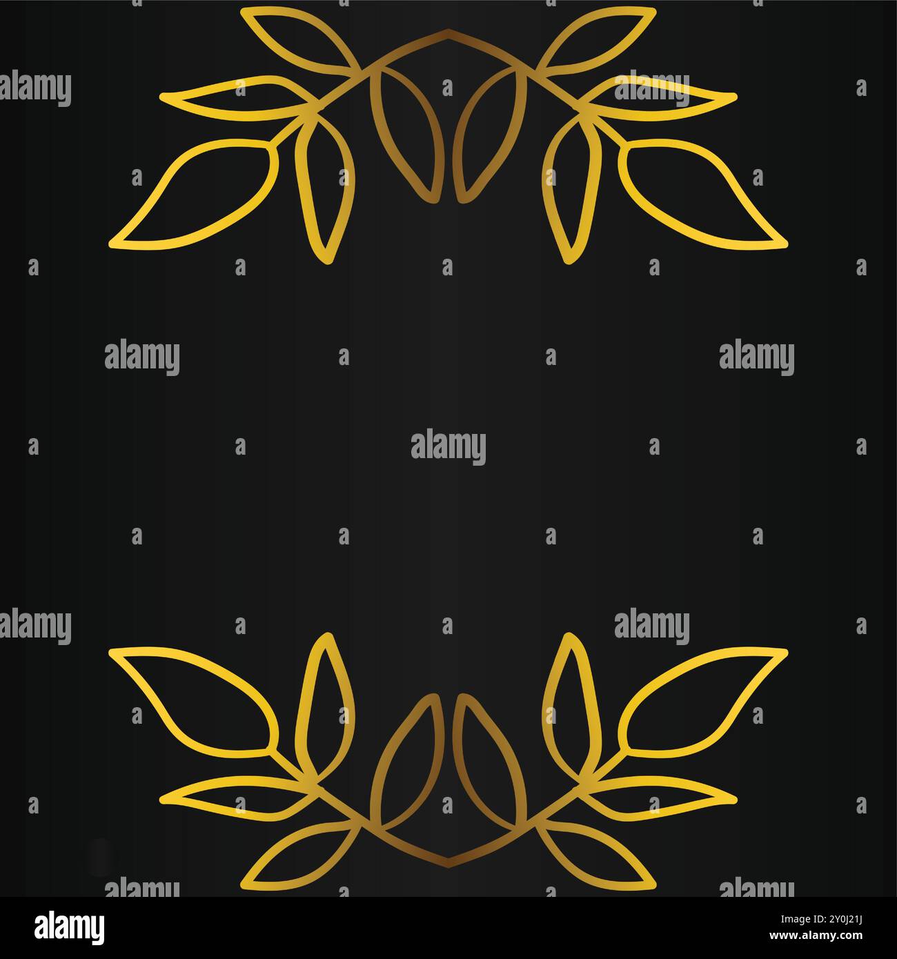 Luxury golden frame ornament on black background Stock Vector Image ...