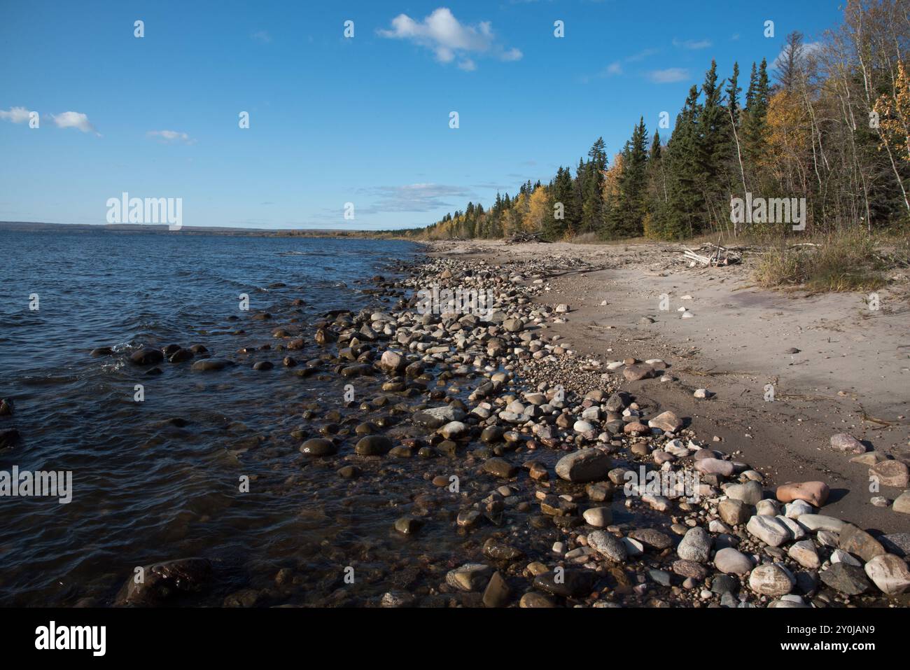 beach near Marten River campground in Lesser Slave Lake Provincial Park