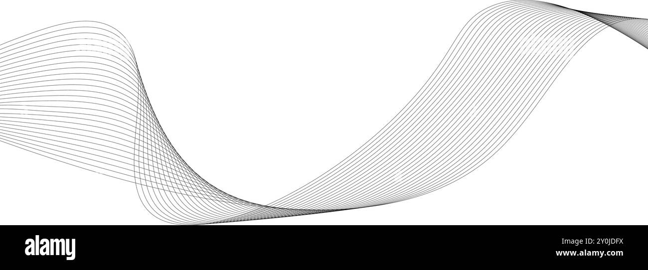 abstract black and white wave background. Vector illustration Stock ...