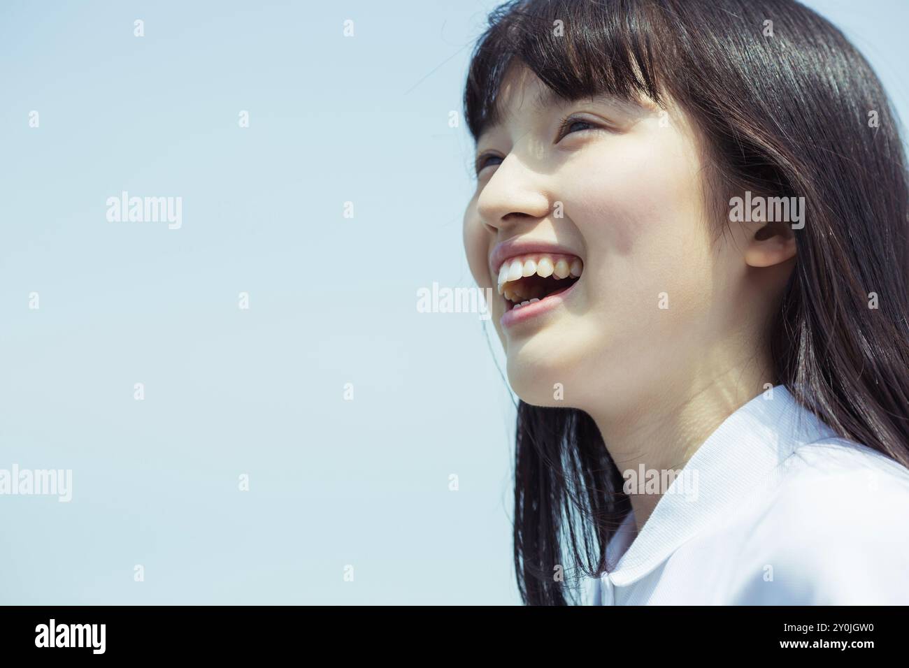 Smiling high school girl Stock Photo