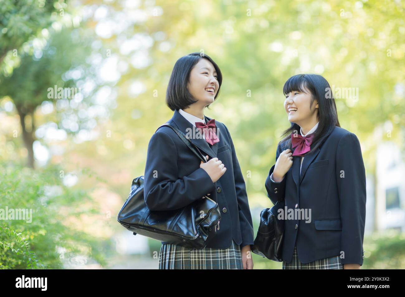 Two japanese high school girls hi-res stock photography and images - Alamy