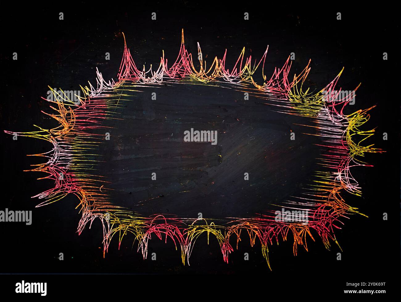 Light from crayon scratch Stock Photo - Alamy