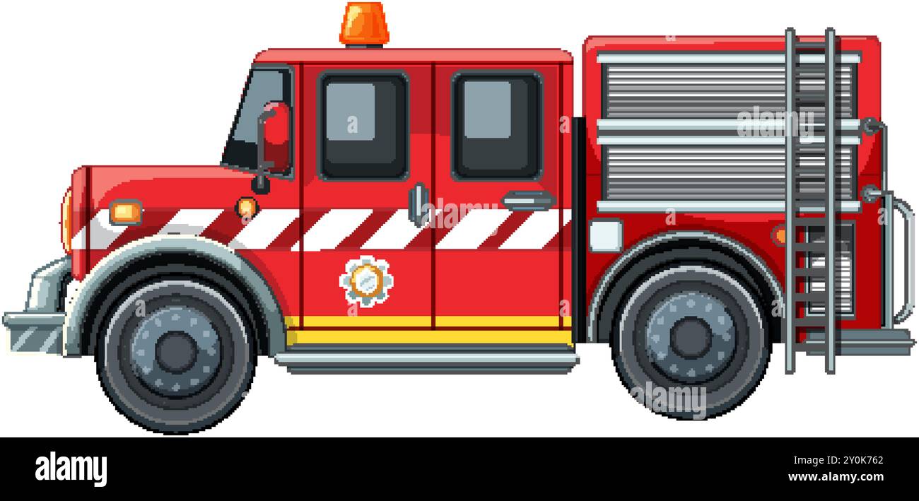 Detailed vector of a fire truck Stock Vector Image & Art - Alamy