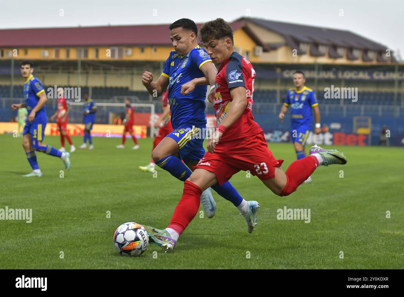 CS UNIREA SLOBOZIA  - FC BUZAU , SUPERLIGA  ROMANIEI , CINCENI ARENA  , 02.09.2024 Stock Photo