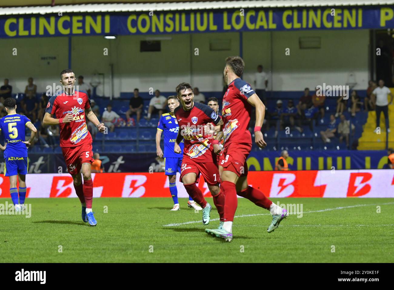 CS UNIREA SLOBOZIA  - FC BUZAU , SUPERLIGA  ROMANIEI , CINCENI ARENA  , 02.09.2024 Stock Photo