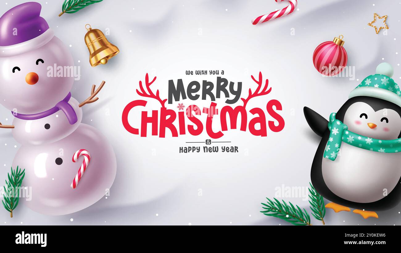 Merry christmas greeting vector Stock Vector Images - Alamy