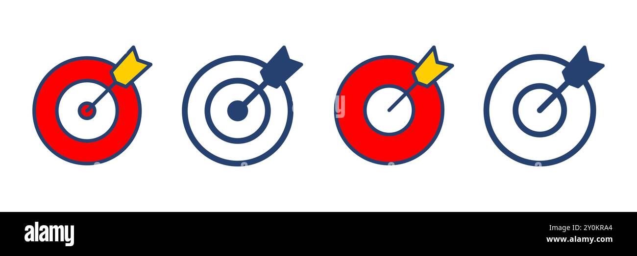 Target icon vector. goal icon vector. target marketing icon vector Stock Vector