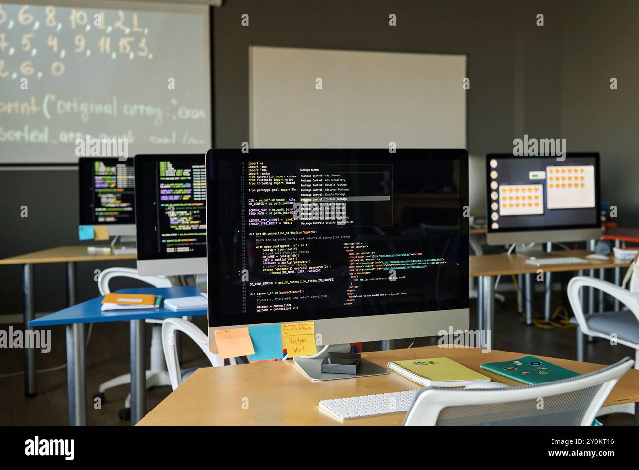 IT Class Background Image Stock Photo