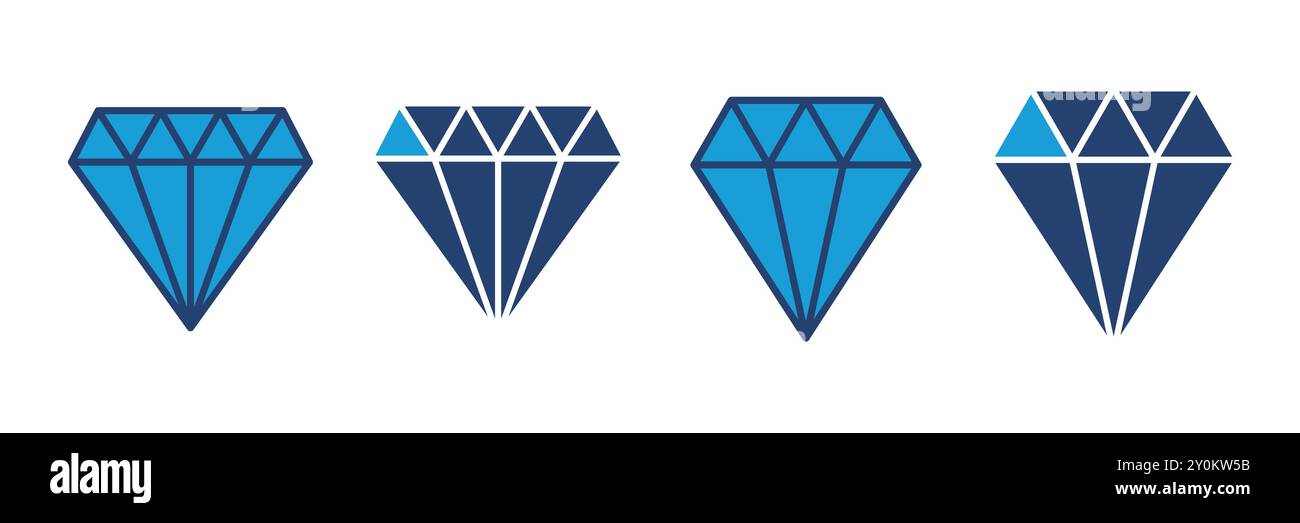 Diamond icon vector. diamond gems vector icon. Stock Vector