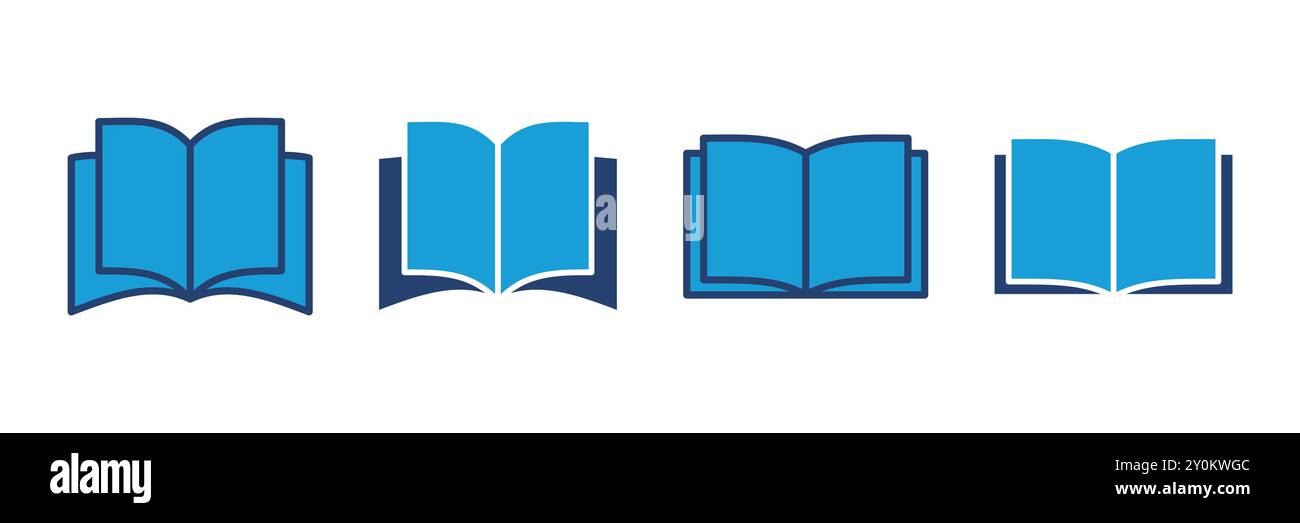 Book icon vector. open book icon vector. ebook icon Stock Vector