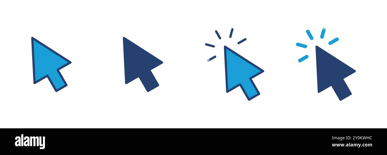 Click icon vector. pointer arrow icon. cursor icon vector Stock Vector