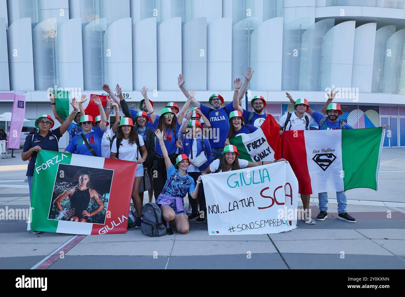 Paris, Paris, France. 2nd Sep, 2024. Impressions, Fans of Team Italy, during the Para Swimming Competition (Credit Image: © Mathias Schulz/ZUMA Press Wire) EDITORIAL USAGE ONLY! Not for Commercial USAGE! Stock Photo