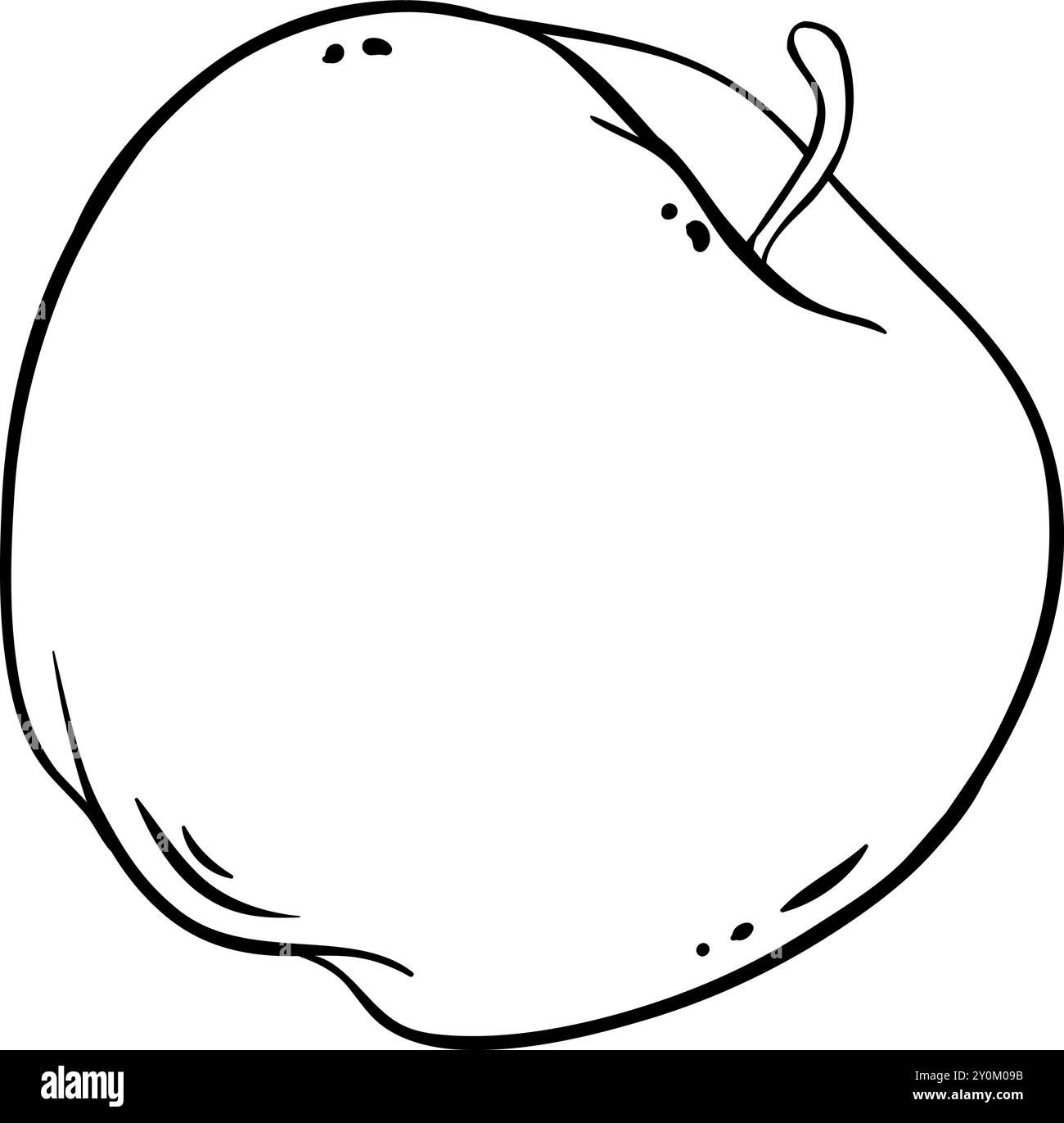 Apple Fruit Isolated Outline Illustration Stock Vector Image & Art - Alamy