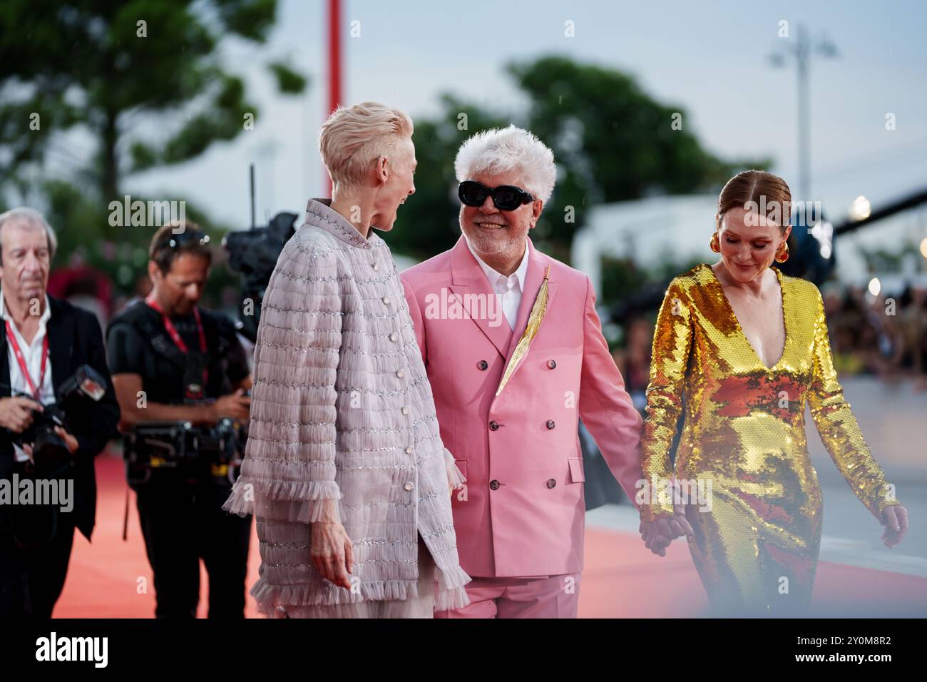 VENICE, ITALY - SEPTEMBER 02: Alessandro Nivola, Pedro Almodovar ...
