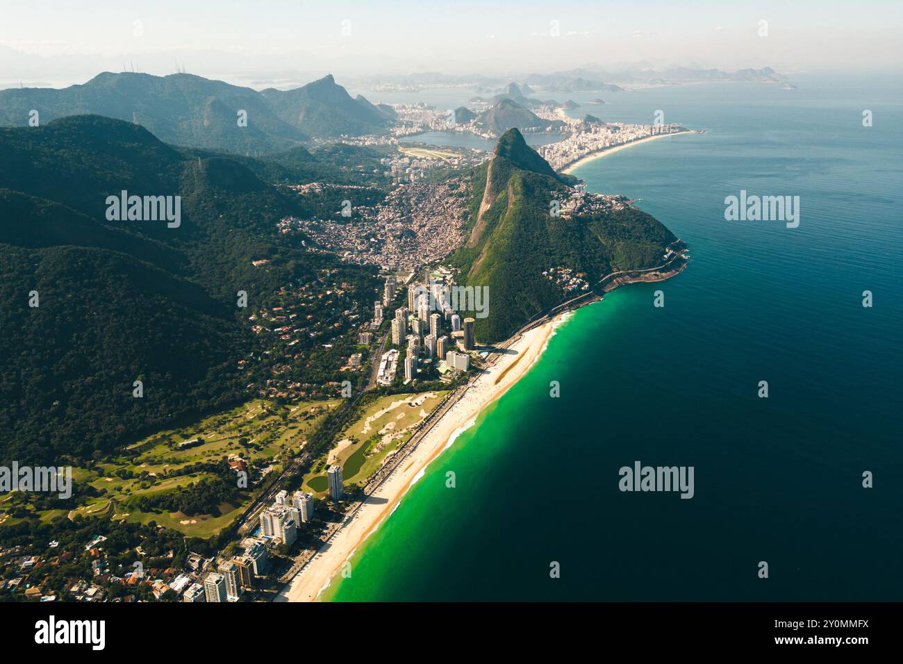 Beautiful Aerial View of Rio de Janeiro Coast With Mountains, Sao ...