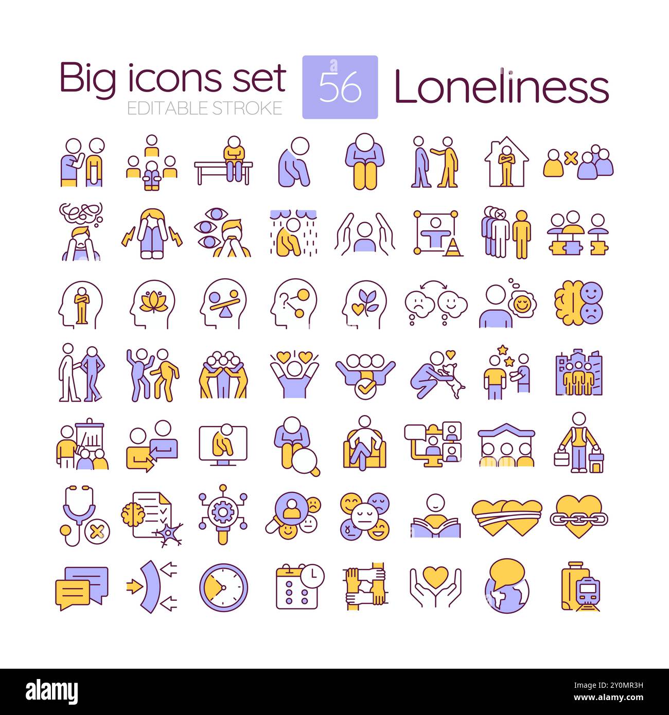 Mental health sticker pack hi-res stock photography and images - Alamy