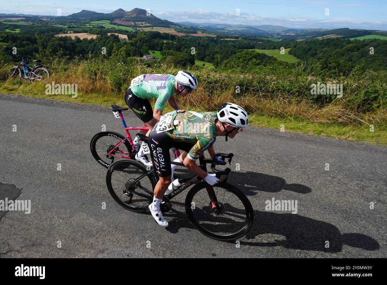 Riders during stage one of the 2024 Lloyds Bank Tour of Britain Men in