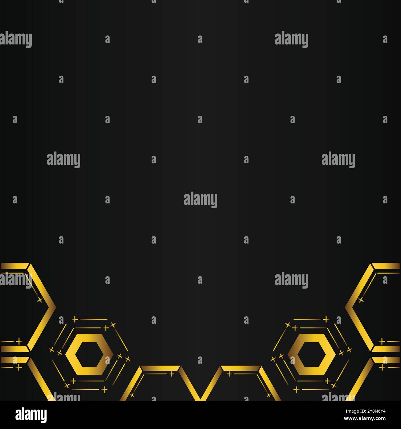 Golden Color Bottom Design Bottom hexagonal Stock Vector Images - Alamy