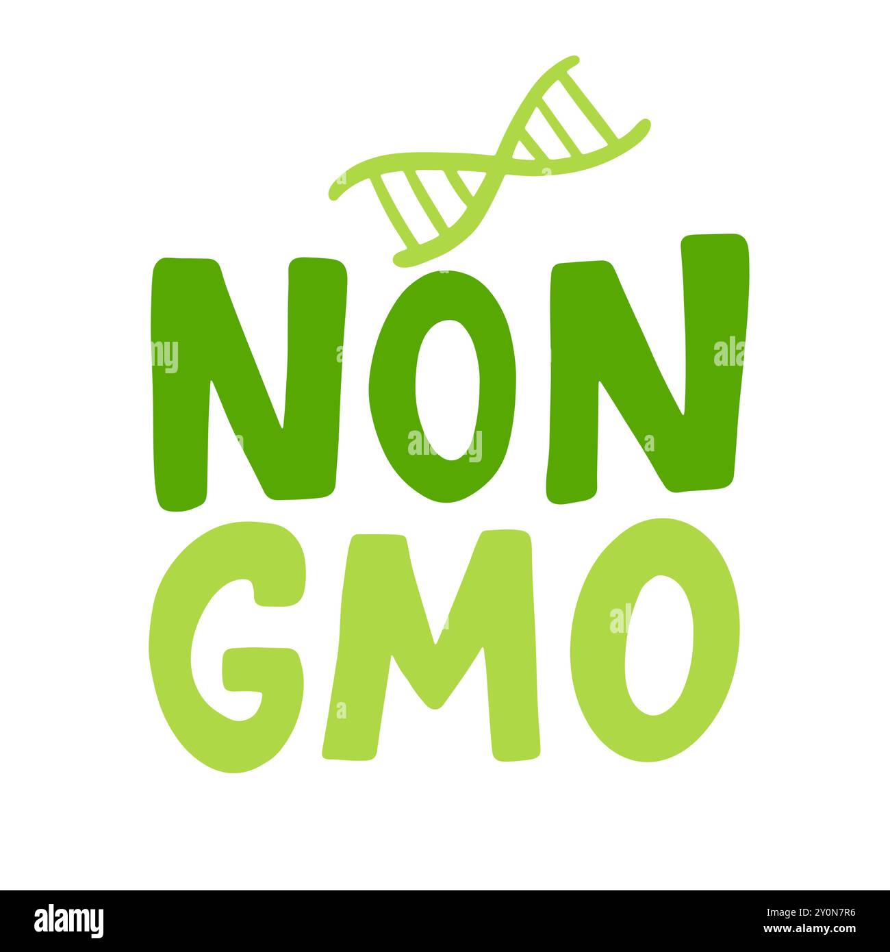 Non GMO Organic Food Vector Lettering Set Stock Vector