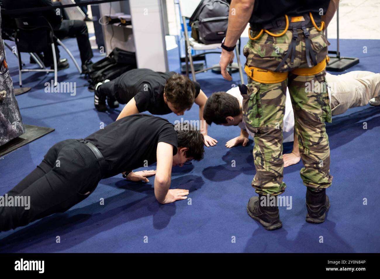 Military attracting new young recruits, in Futuralia, the largest education, training and employability fair in the country, Lisbon, Portugal. Stock Photo