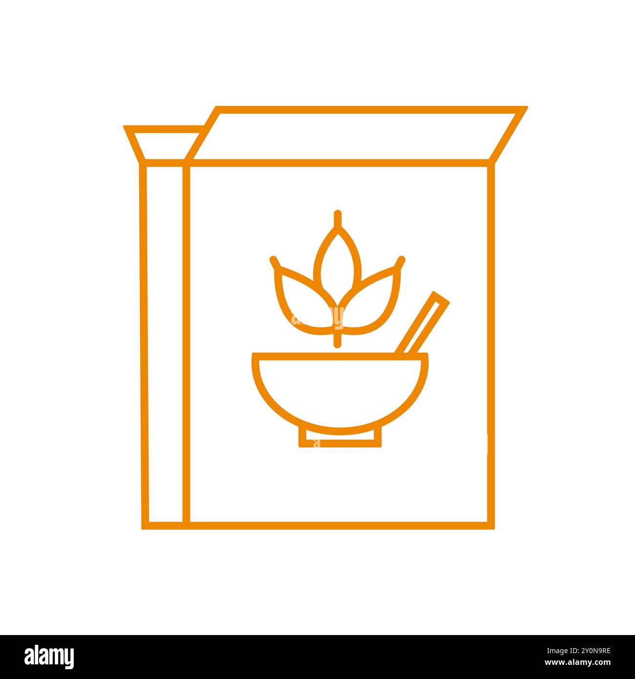 Cornflakes breakfast package icon Cereal flakes Stock Vector