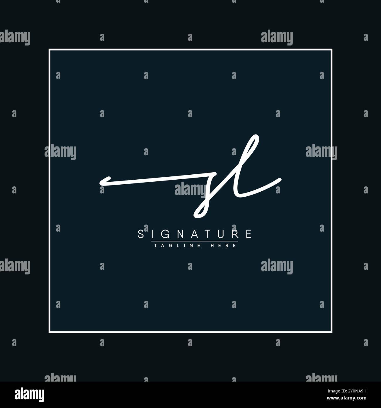 Simple Signature Logo for Alphabet SL - Handwritten Signature for ...