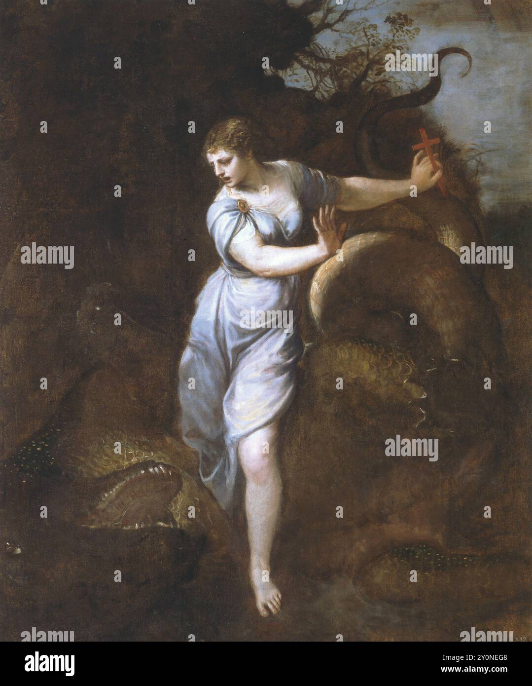 Saint Margaret and the Dragon Titian Stock Photo - Alamy