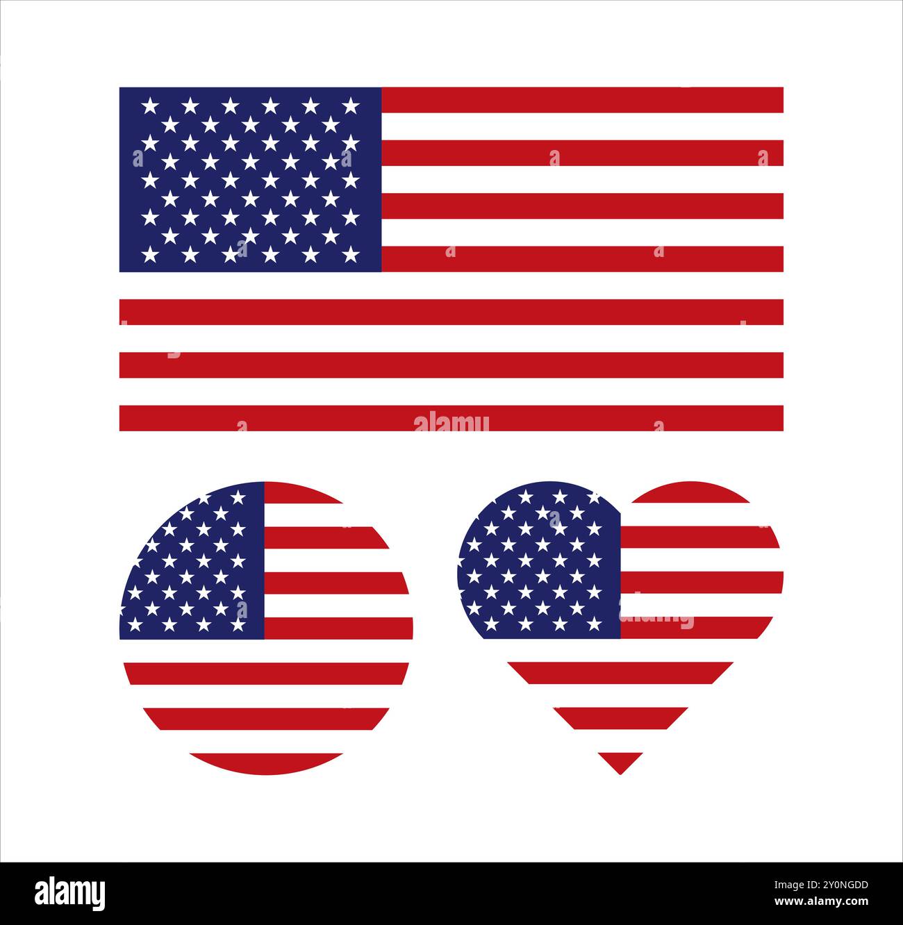 Flag of the United States of America. vector illustration Stock Vector ...