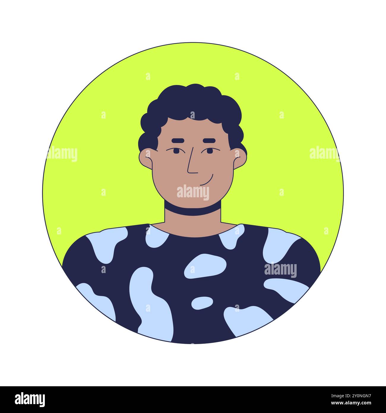 Cartoon avatar african american man with afro vector image hi-res stock ...