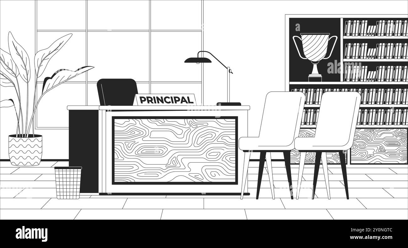 School principal office Stock Vector Images - Alamy