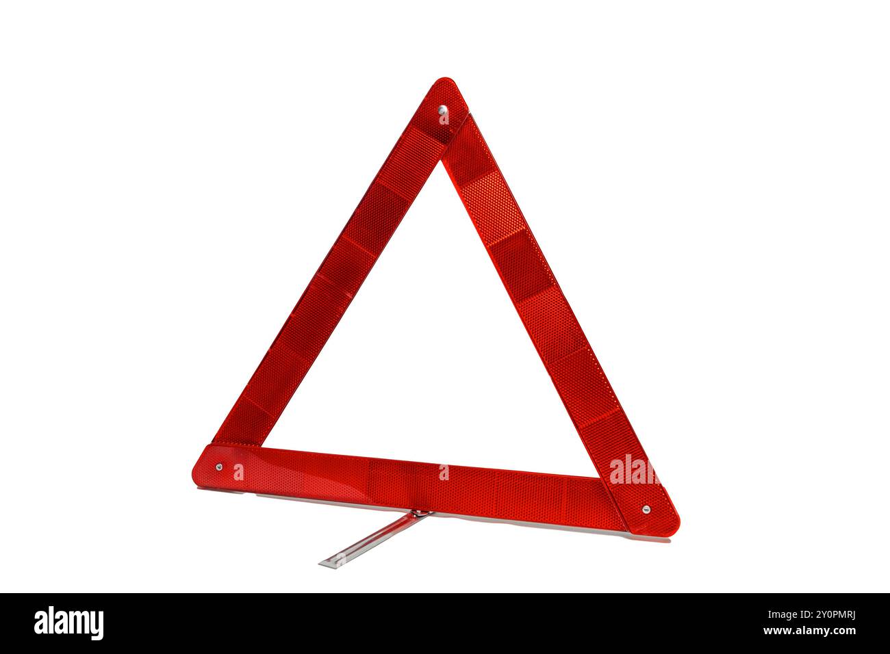 Car emergency stop sign on white Stock Photo