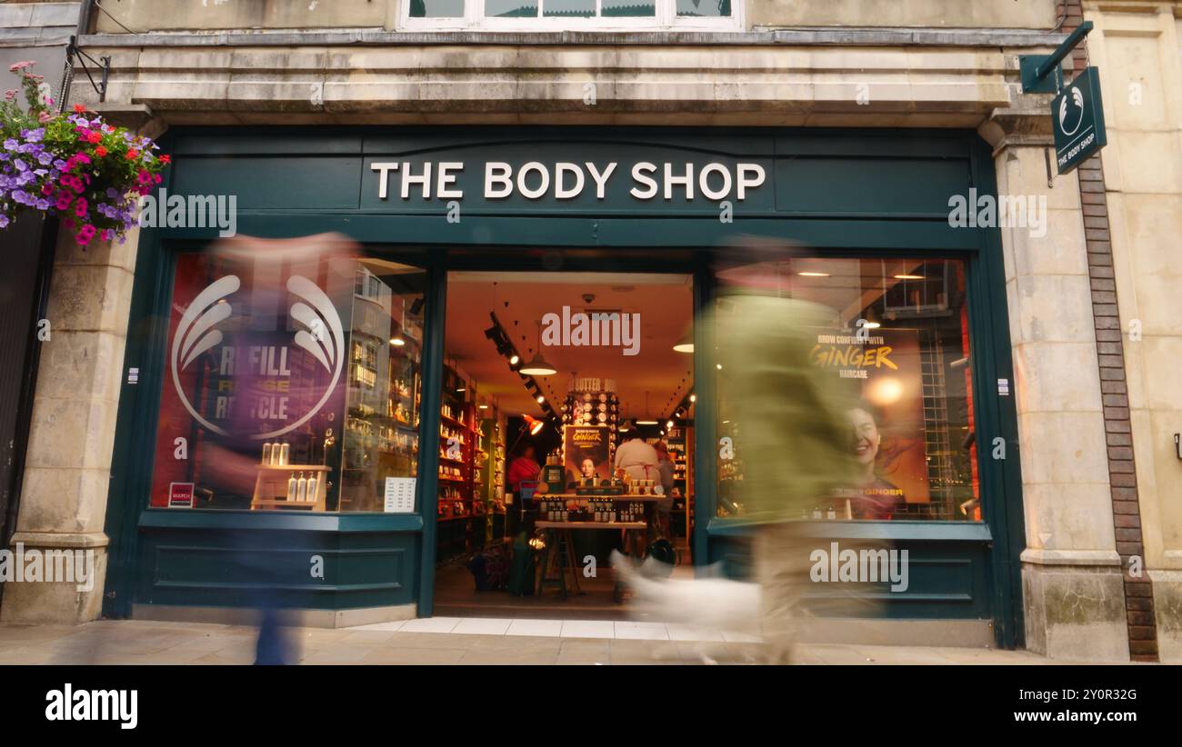 The Body Shop store in Winchester, Hampshire. Stock Photo