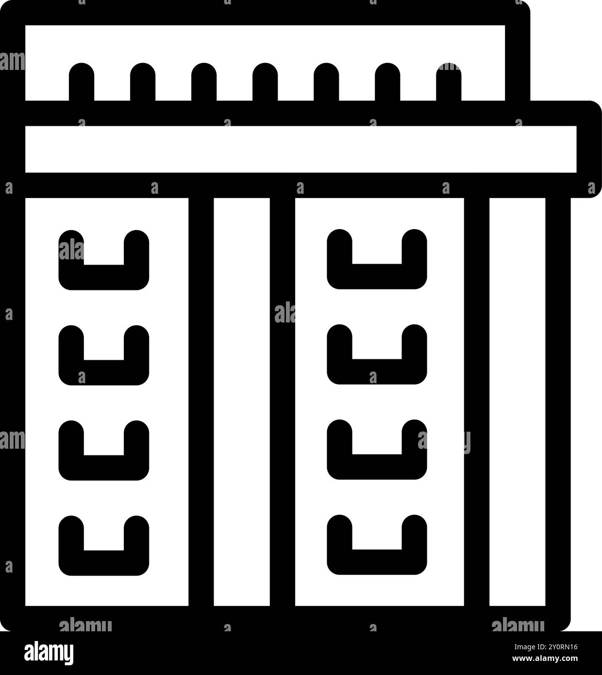 Simple vector representing a large industrial building, possibly a ...