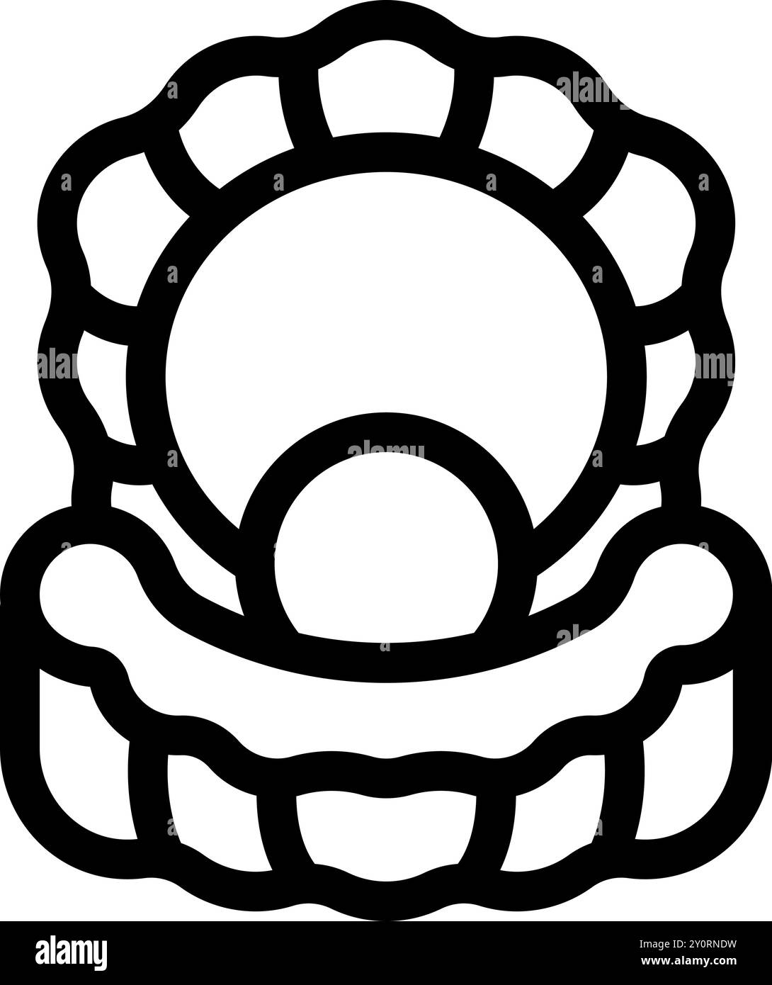 Open oyster with a pearl inside, marine life concept Stock Vector Image ...